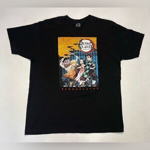 Demon Slayer Graphic T-shirt Men XXL Black Short Sleeve